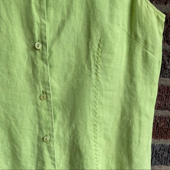 beautiful vintage chartreuse top - Picture 3 of 4